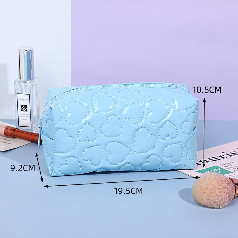 Ceļojumu kosmētikas soma, poliesters, motīvs Mīlestība, ģeometriska forma, svaigs un salds stils, sievietēm