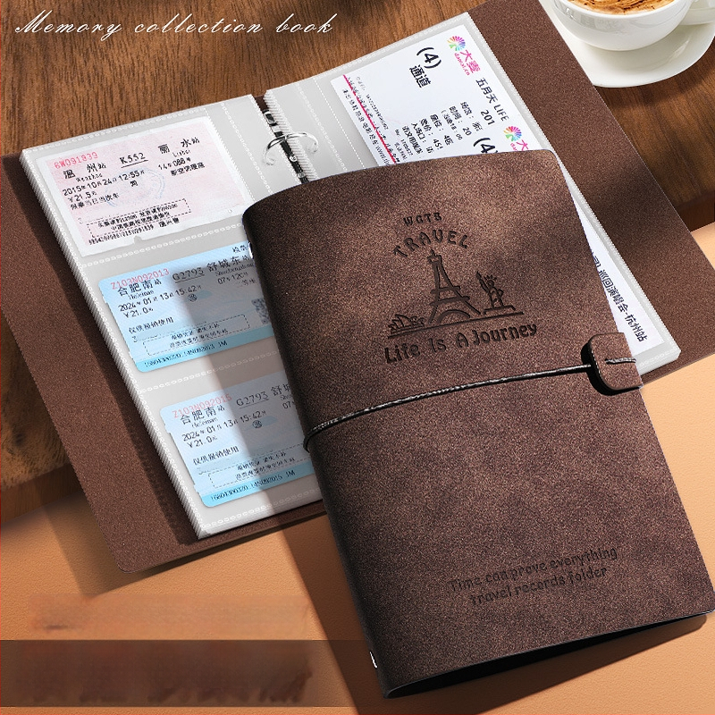 PU odos knyga depozitų ir bilietų laikymui – filmo bilietas, traukinio bilietas ir greitojo traukinio bilietas – Prekės ženklas Reverse, Modelis Bill collection book, Produkto kodas 766439295239