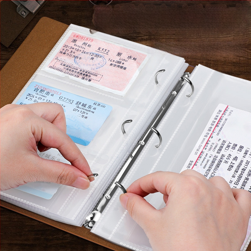 PU odos knyga depozitų ir bilietų laikymui – filmo bilietas, traukinio bilietas ir greitojo traukinio bilietas – Prekės ženklas Reverse, Modelis Bill collection book, Produkto kodas 766439295239