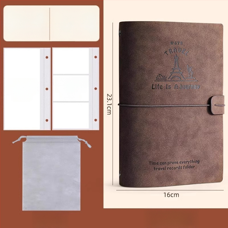 PU odos knyga depozitų ir bilietų laikymui – filmo bilietas, traukinio bilietas ir greitojo traukinio bilietas – Prekės ženklas Reverse, Modelis Bill collection book, Produkto kodas 766439295239