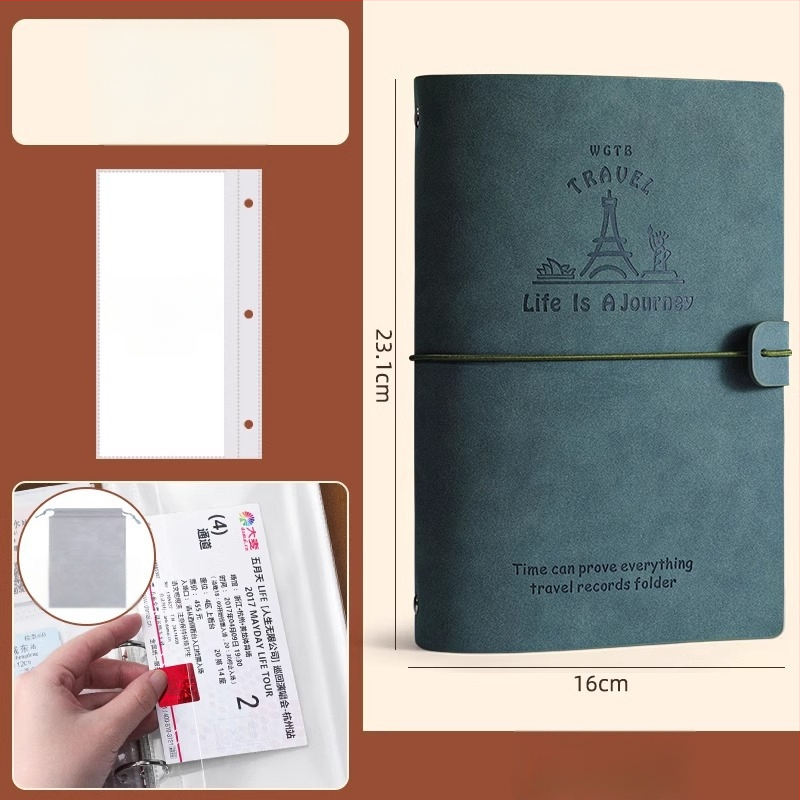 PU odos knyga depozitų ir bilietų laikymui – filmo bilietas, traukinio bilietas ir greitojo traukinio bilietas – Prekės ženklas Reverse, Modelis Bill collection book, Produkto kodas 766439295239