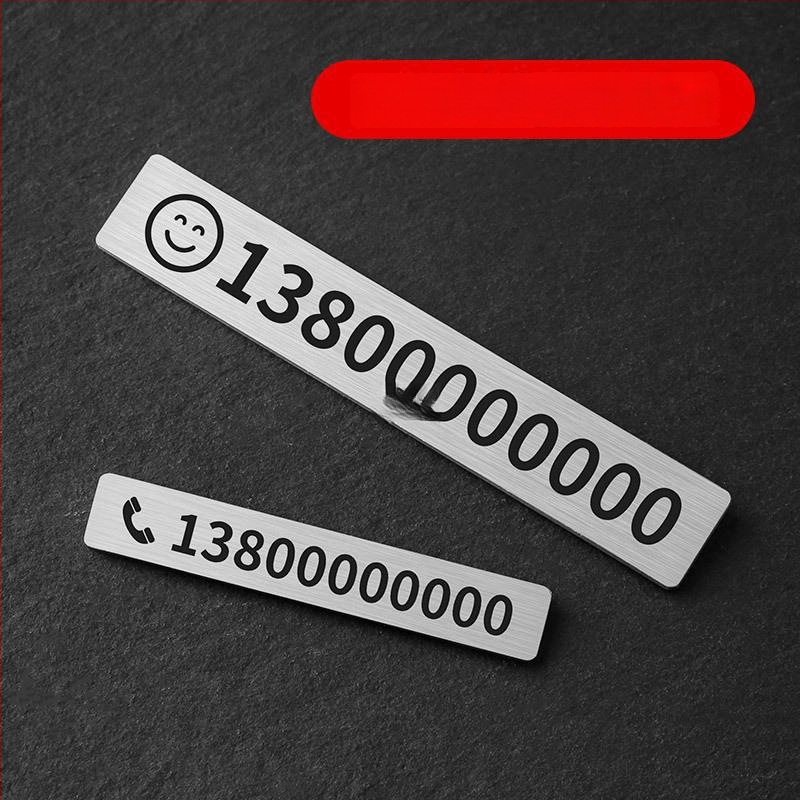 Pagaidāmā stāvvietas numura plāksne automašīnai, metāla rotājums numura pārvietošanai, pielāgošana pieejama; logotipa drukāšana nav iespējama; modelis: sīkāka informācija