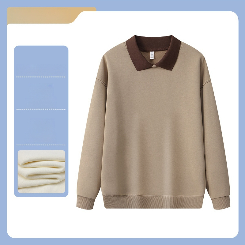 Meeste pikkade varrukatega polüestrist sviiter logoga, kohviku/teemaja personali jaoks