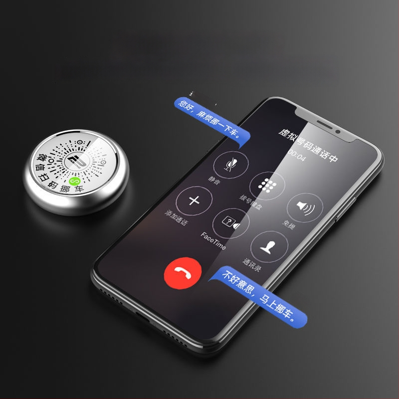 Elektroniska metāla pagaidu stāvvietas plāksne ar QR kodu un gaismas efektu