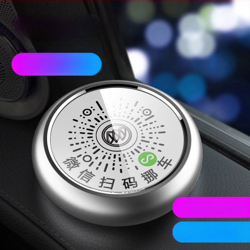 Elektroniska metāla pagaidu stāvvietas plāksne ar QR kodu un gaismas efektu