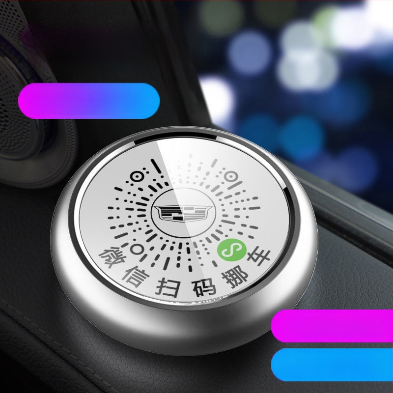 Elektroniska metāla pagaidu stāvvietas plāksne ar QR kodu un gaismas efektu