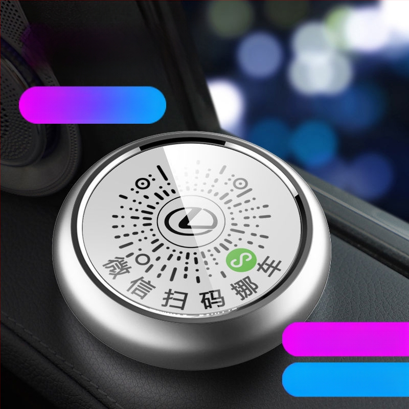 Elektroniska metāla pagaidu stāvvietas plāksne ar QR kodu un gaismas efektu