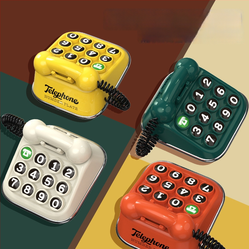Retro parka zīme ar telefonu – īslaicīga parka numura plāksne auto, modelis: T-car-01, materiāls: plastmasa, logotipa drukāšana iespējama, slēgts dizains