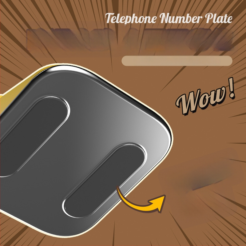 Retro parka zīme ar telefonu – īslaicīga parka numura plāksne auto, modelis: T-car-01, materiāls: plastmasa, logotipa drukāšana iespējama, slēgts dizains