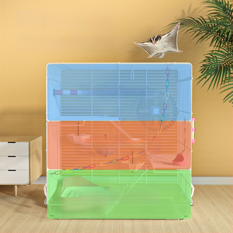 Weibi триетажна клетка за хамстери с стълба и голяма врата