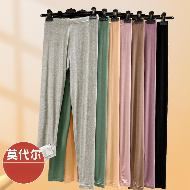 Naiste õhukesed modal-leginsid, õmblusteta, kõrge vöökoht, jooga, 80–90% modaal