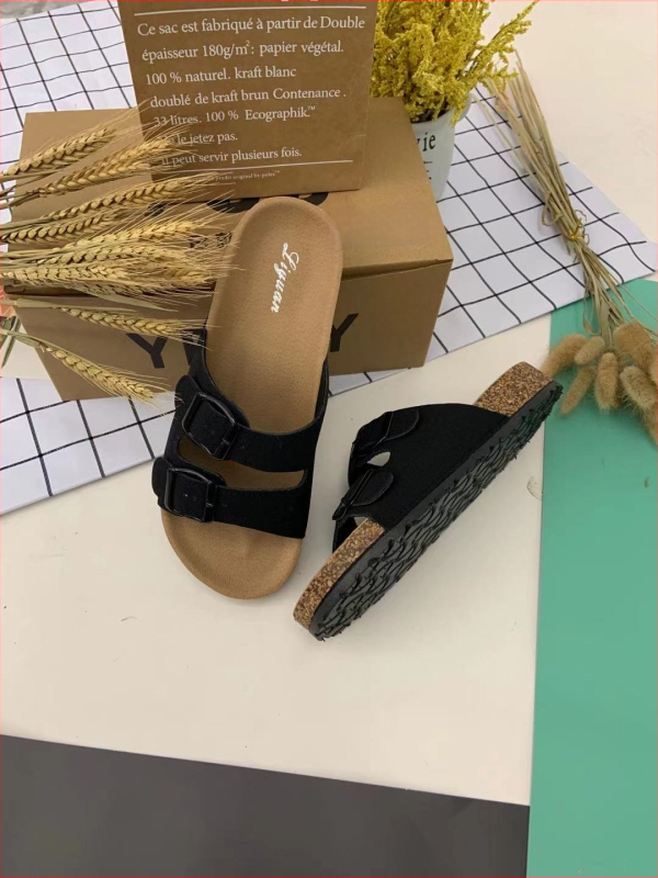 Naiste sandaalid – kahekordne kinnitussüsteem, igapäevaseks kasutamiseks, PVC tald, villane vooder, talla paksus 3–5 cm (Ülemine materjal: kunstlik PU; libisemiskindel)