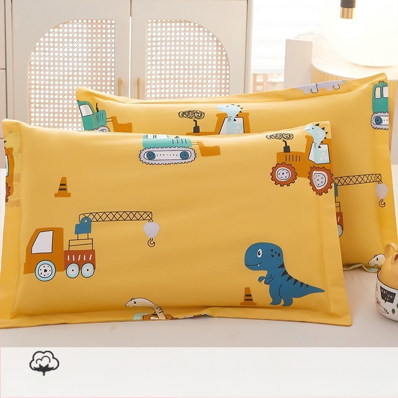 Laste padjapüür - 100% puuvill, twill-kangas, harjatud viimistlus, lõngade värvimine, karikatuuristiil, 60s niitide arv