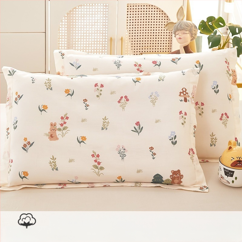 Laste padjapüür - 100% puuvill, twill-kangas, harjatud viimistlus, lõngade värvimine, karikatuuristiil, 60s niitide arv