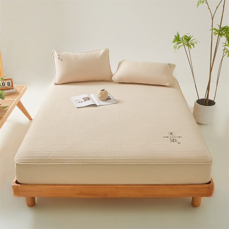 Σεντόνι με λάστιχο, μονόχρωμο σχέδιο, χημικές ίνες, αντιδραστική εκτύπωση και βαφή, δυνατότητα προσαρμογής