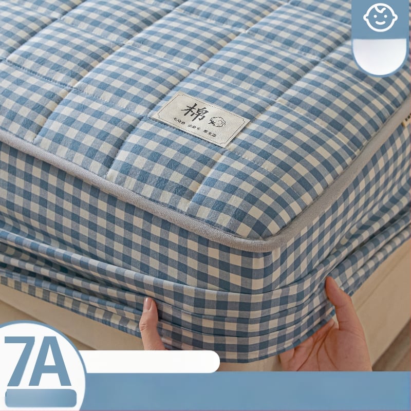 Σεντόνι με λάστιχο – quilted twill, πλυμένο βαμβάκι, πλήρωση 100% Xinjiang βαμβάκι, βάρος πλήρωσης 1000–1500 g, για όλες τις εποχές