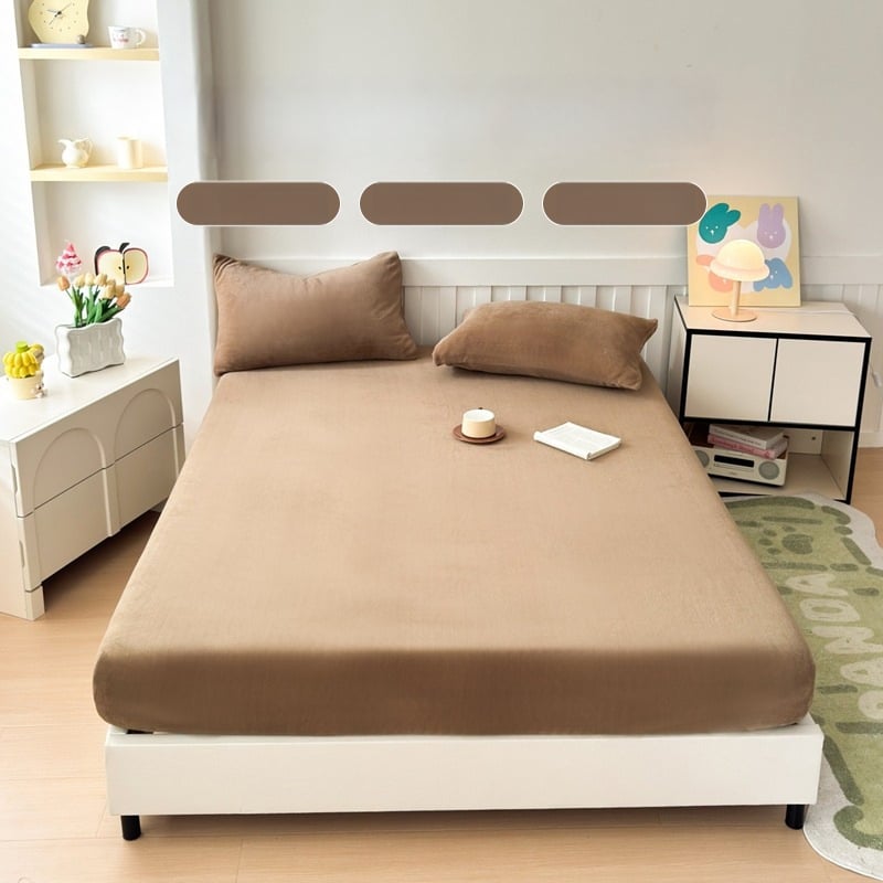 Σετ σεντόνια από βελούδο γάλακτος — βελουρένια υφή, βαφή αντίδρασης, κατάλληλο για όλες τις εποχές