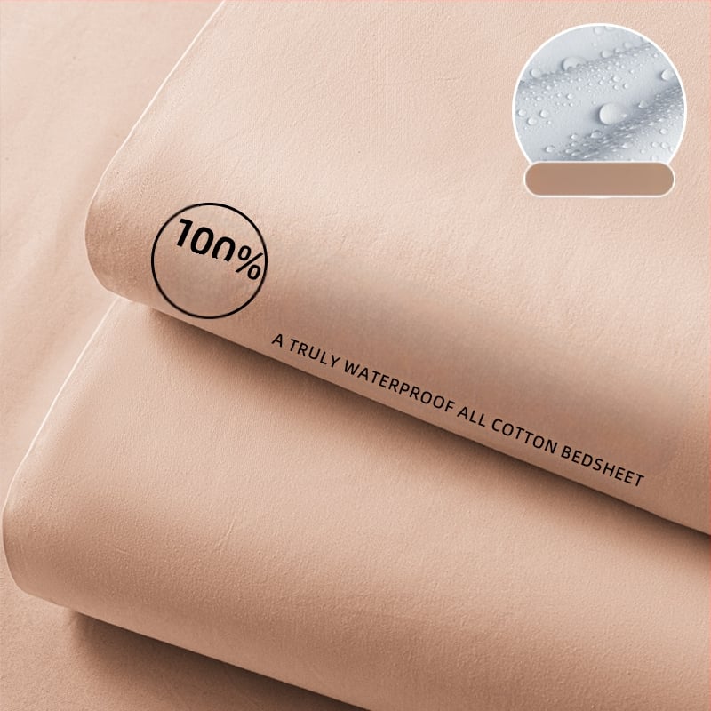 Kinnine voodilina TPU veekindla alusega; pealne kiht 100% puuvill; twilli põimumine; reaktiivne trükk ja värvimine; hingav.