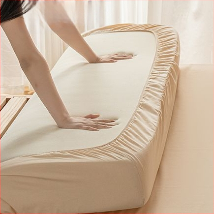 Elastne madratsileht, 100% puuvill, ühtne muster, reaktiivne värvimine, kaasaegne stiil