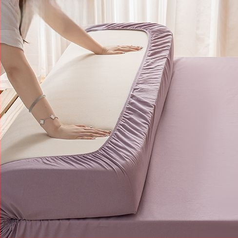 Elastne madratsileht, 100% puuvill, ühtne muster, reaktiivne värvimine, kaasaegne stiil