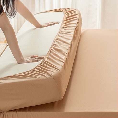 Elastne madratsileht, 100% puuvill, ühtne muster, reaktiivne värvimine, kaasaegne stiil