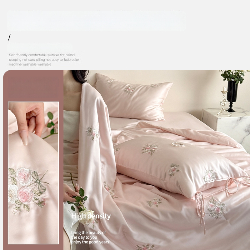 Vasaros antklodė iš Lyocell pluošto, antibakterinis užpildas, siuvinėtas audinys, reaktyvusis spausdinimas ir dažymas, svoris 1,25–1,5 kg