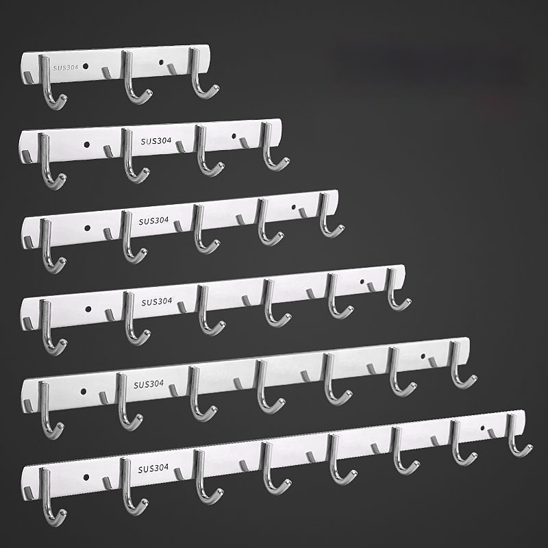 Ανοξείδωτες αυτοκόλλητες κρεμάστρες τοίχου – κουζίνα και μπάνιο, τοίχος χωρίς τρύπες, 3+ κρεμάστρες, φορτίο 30 kg+, Νέο κινεζικό στυλ