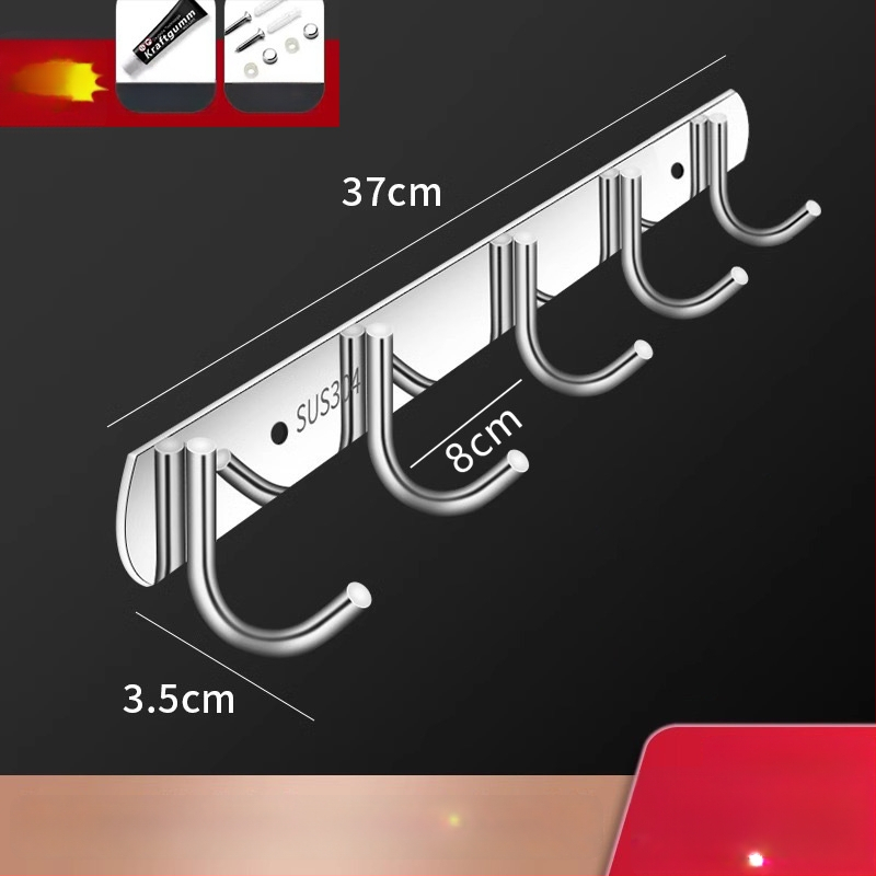 Ανοξείδωτες αυτοκόλλητες κρεμάστρες τοίχου – κουζίνα και μπάνιο, τοίχος χωρίς τρύπες, 3+ κρεμάστρες, φορτίο 30 kg+, Νέο κινεζικό στυλ