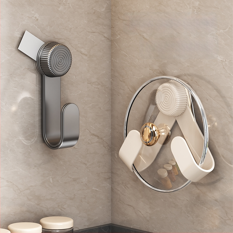 Poti kaane hoidja ventuumsesse kinnituvasse, seinale paigaldatav, ilma puurimata, multifunktsionaalne köögikorraldaja, plastikust