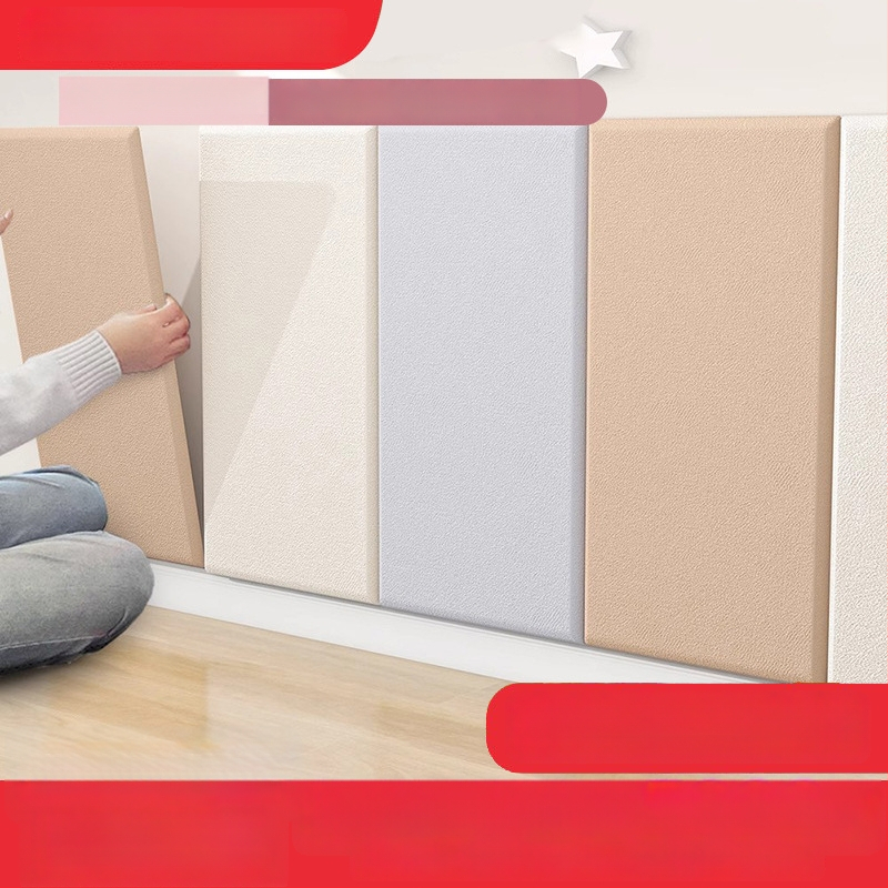 EVA seina kleebise paneel, isekleepuv, üks tükk, ühetooniline muster, dekoratiivne seinakleebis; elutuba ja magamistuba; kaasaegne 3D minimalistlik stiil; antistaatiline, veekindel, antibakteriaalne