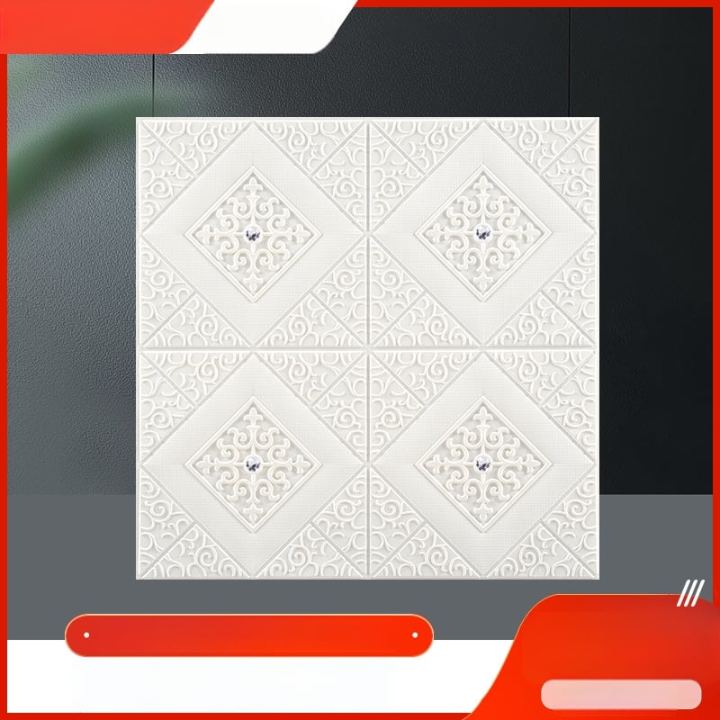 3D kinnitatav seina kleebis ananassvõrgustikuga, XPE vahustatud materjal, veekindel, 1 tk, dekoratiivne seinakatte