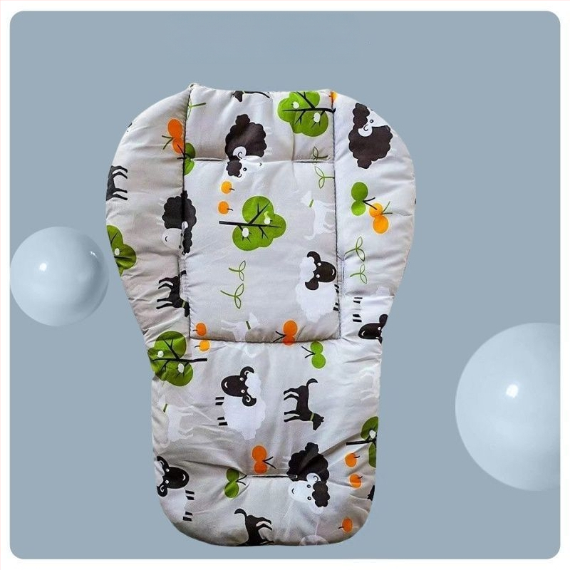 Памучна подложка за детска количка, дебела четирисезонна възглавничка за гръб, универсална за столчета за хранене