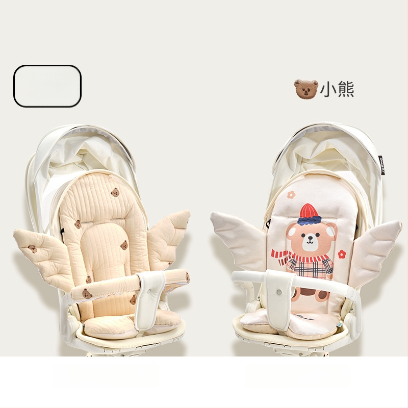 Nan Baby подложка за количка и столче за хранене за бебета 0–12 месеца, персонализираема, ангелски стил, материал: въздушен памук + коприна нишка + ice silk