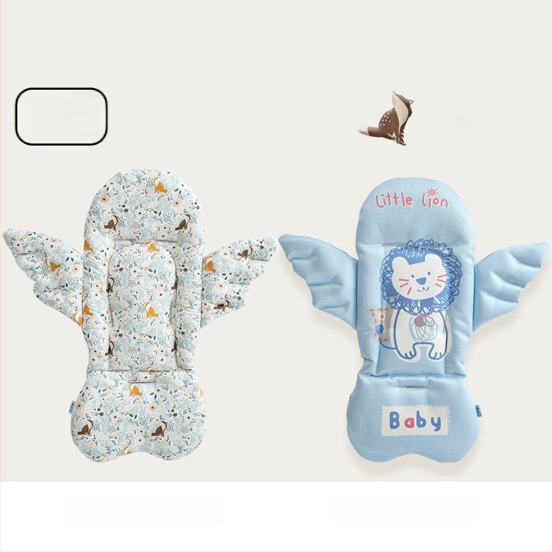 Nan Baby подложка за количка и столче за хранене за бебета 0–12 месеца, персонализираема, ангелски стил, материал: въздушен памук + коприна нишка + ice silk