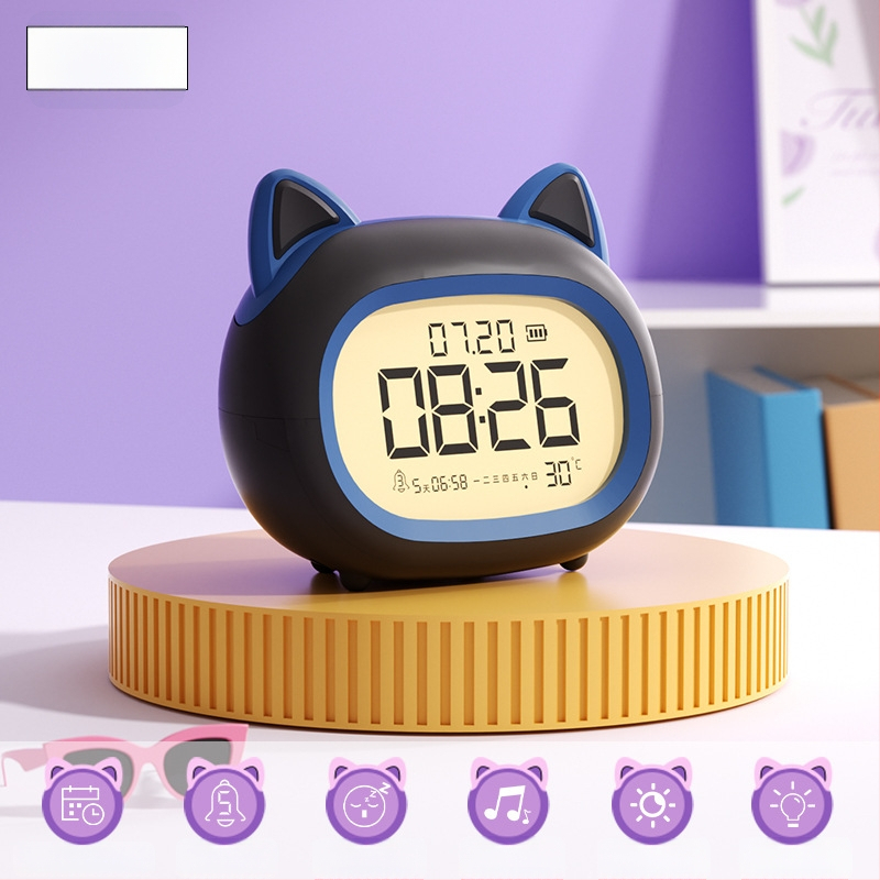 Laste äratuskell – mitmekülgne äratuskell lastele, nutikas meeldetuletus, öövalgus, lauakell, armas disain (Toide: Patarei; Veekindlus: Jah; Näidiku tüüp: Muu; Stiil: Armas)