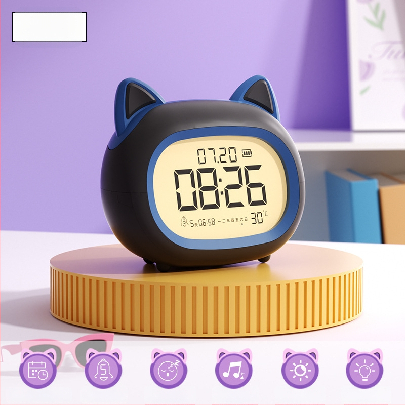 Laste äratuskell – mitmekülgne äratuskell lastele, nutikas meeldetuletus, öövalgus, lauakell, armas disain (Toide: Patarei; Veekindlus: Jah; Näidiku tüüp: Muu; Stiil: Armas)