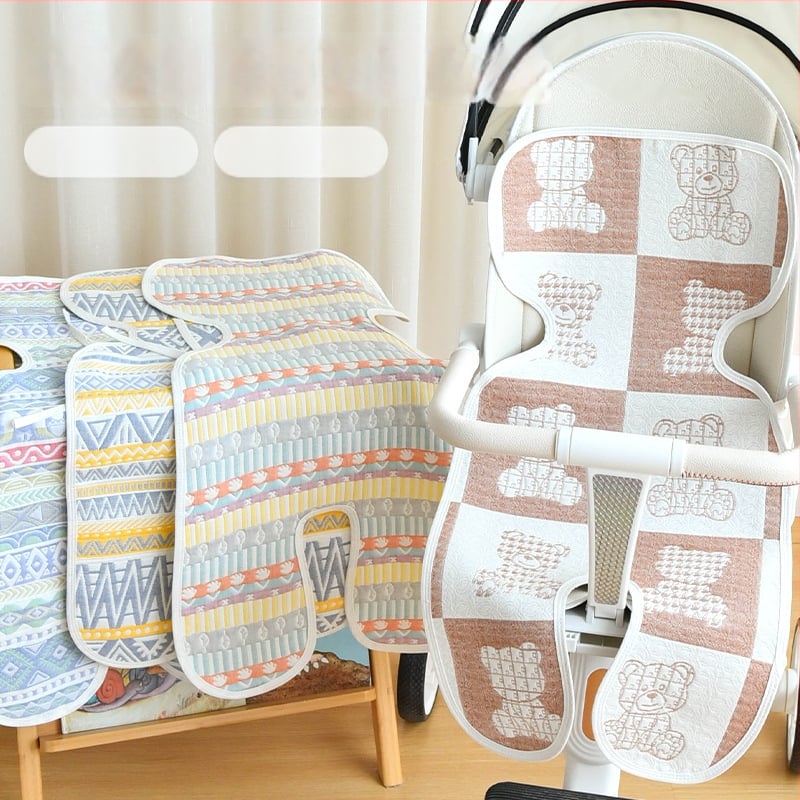 Подложка за седалка на детска количка – памучна, за бебета 0–2 г