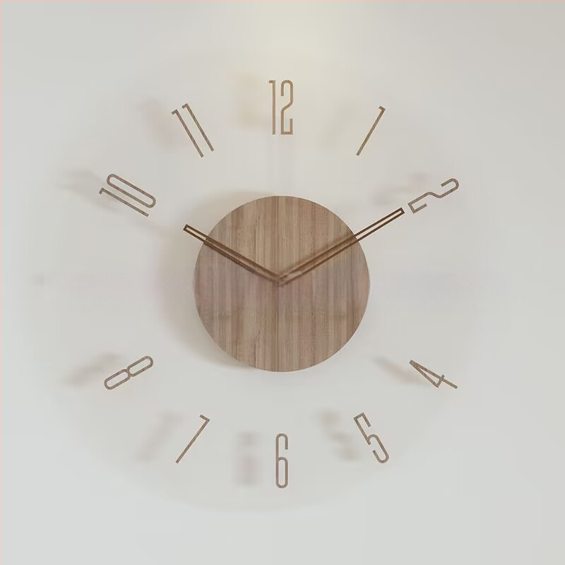Nordliku stiilis ümmargune seina kell, akrüül cifriku ning numbritega, analoogne kuvamine, kvartsliikumine, ühekülgne, sobib elutuppa või tööruumi