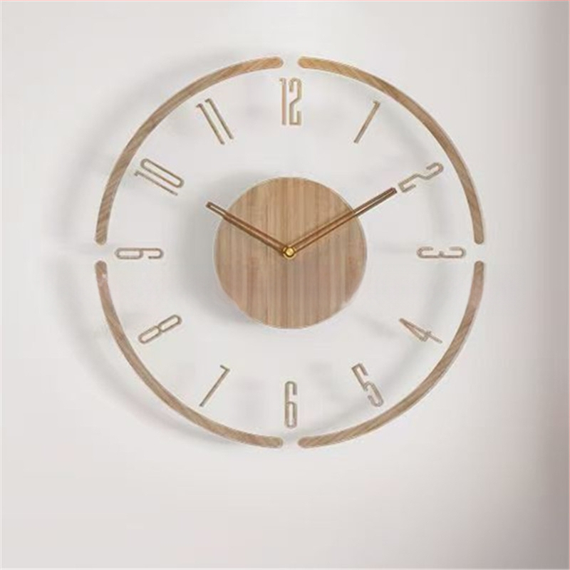 Nordliku stiilis ümmargune seina kell, akrüül cifriku ning numbritega, analoogne kuvamine, kvartsliikumine, ühekülgne, sobib elutuppa või tööruumi