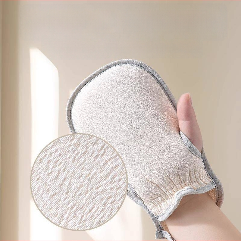 Ръкавици за баня за жени – ексфолиращи с груби частици, дишащи, удебелени, полиестерни влакна