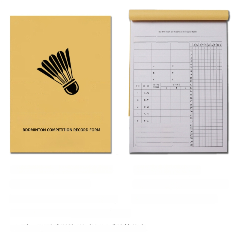 Basketbola tiesneša reģistrēšanas grāmatā - papīrs, komplekts 500 gab., rezultātu tabula, maiņas kartes un taktikas tabula