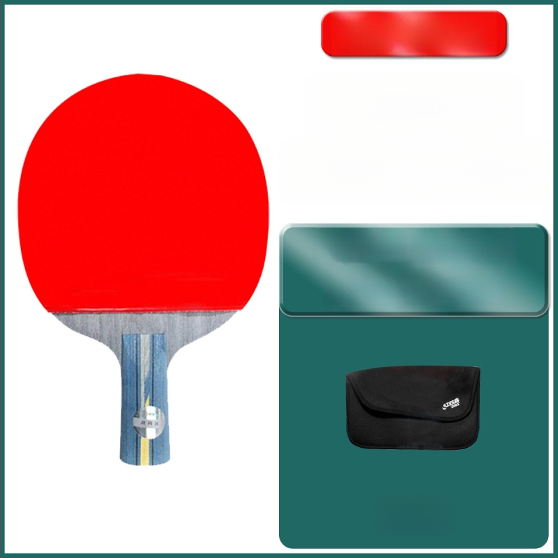 lauatennise raket DHS Red Double Happiness, 6-täheline R-tüüp, universaalne professionaalne, reverse glue kumm, Basswood plaat, sirge löök.