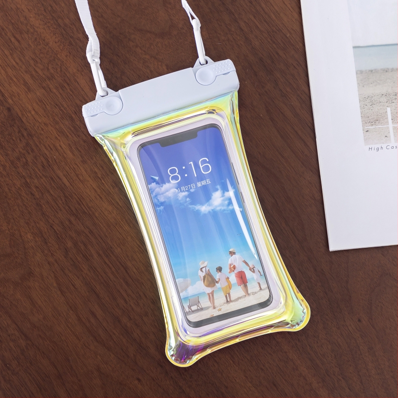 TPU ūdensizturīgs telefona maciņš ar skārienjutīgu ekrānu, plūstošu gaisa spilvenu un logotipa pielāgošanu