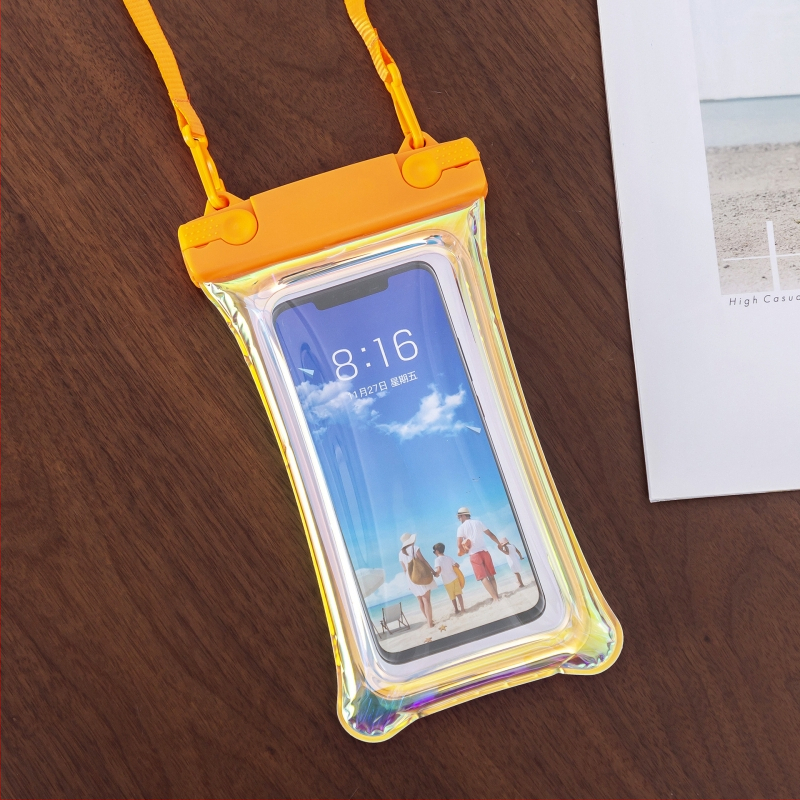 TPU ūdensizturīgs telefona maciņš ar skārienjutīgu ekrānu, plūstošu gaisa spilvenu un logotipa pielāgošanu