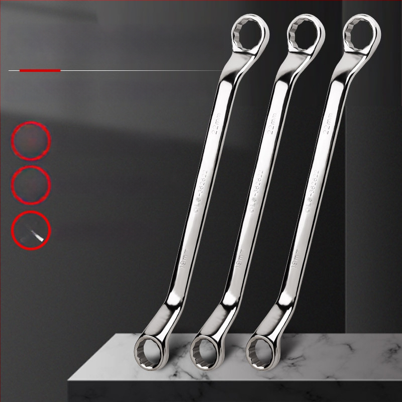 Διπλού σκοπού Plum wrench, χάλυβας 45#, λαμπερή επίστρωση χρωμίου, βάρος 200 g, μετρικό πρότυπο