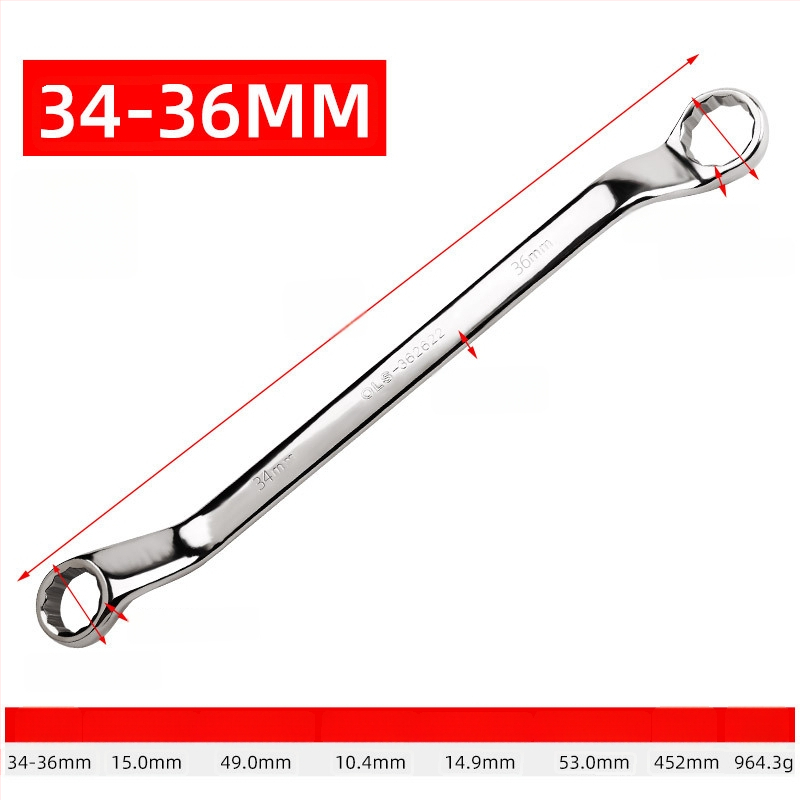 Διπλού σκοπού Plum wrench, χάλυβας 45#, λαμπερή επίστρωση χρωμίου, βάρος 200 g, μετρικό πρότυπο