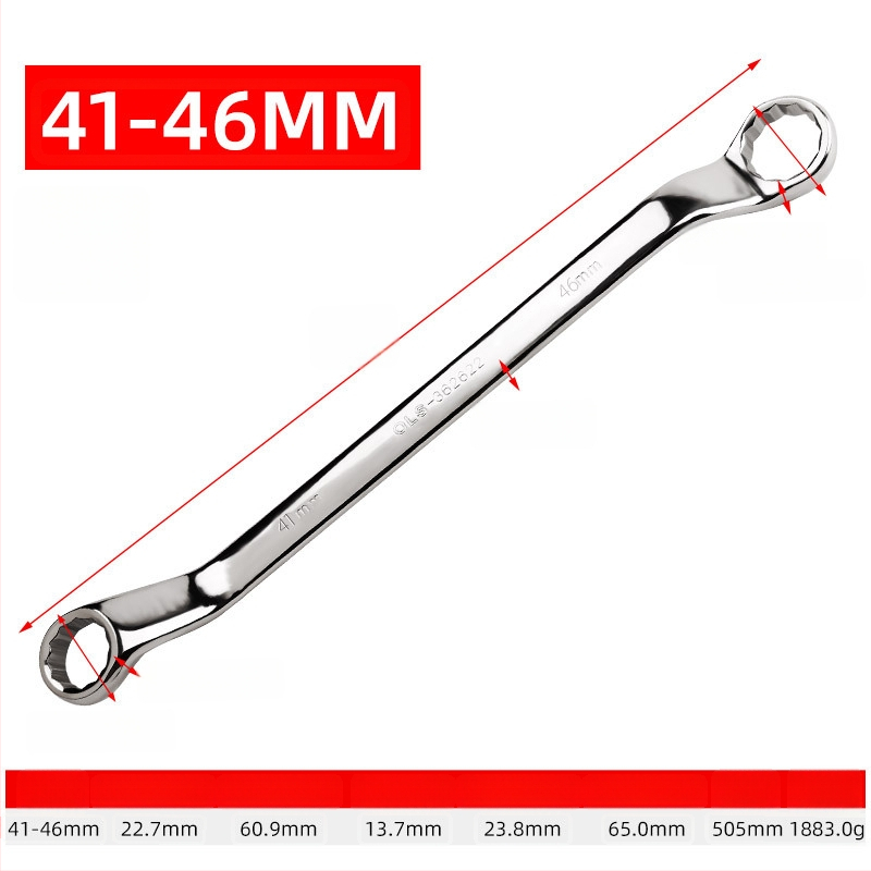 Διπλού σκοπού Plum wrench, χάλυβας 45#, λαμπερή επίστρωση χρωμίου, βάρος 200 g, μετρικό πρότυπο