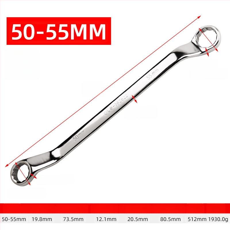 Διπλού σκοπού Plum wrench, χάλυβας 45#, λαμπερή επίστρωση χρωμίου, βάρος 200 g, μετρικό πρότυπο