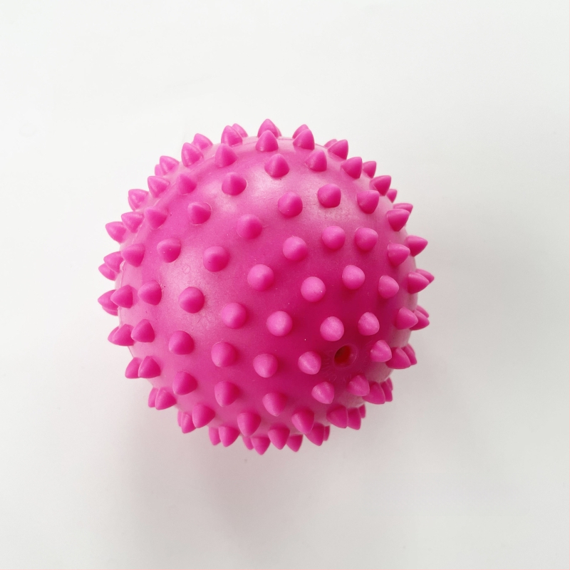 Μπάλα μασάζ με αγκάθια από μαλακό PVC για πίεση σημείων, ανακούφιση πελικής περιτονίας, γιόγκα και άσκηση