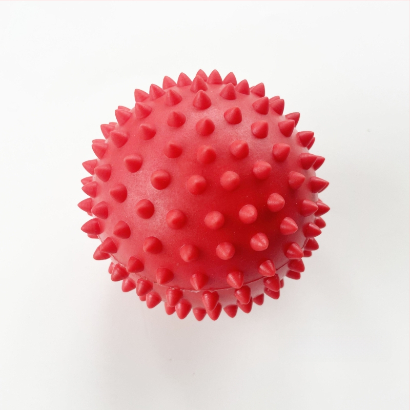 Μπάλα μασάζ με αγκάθια από μαλακό PVC για πίεση σημείων, ανακούφιση πελικής περιτονίας, γιόγκα και άσκηση